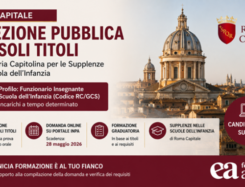 Roma Capitale: aperta la Graduatoria Capitolina per le Supplenze nella Scuola dell’Infanzia